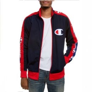 Champion Track Jacket Tricot C Logo Blue Size Small